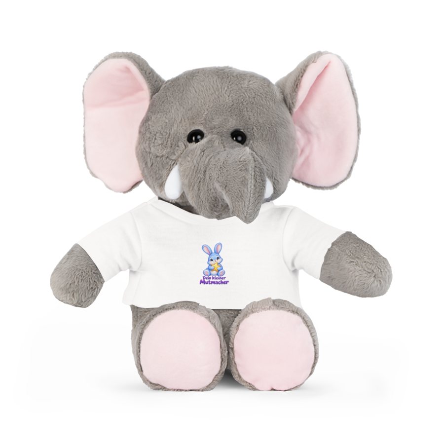 Kuscheltier Elefant mit T-Shirt Dein kleiner Mutmacher