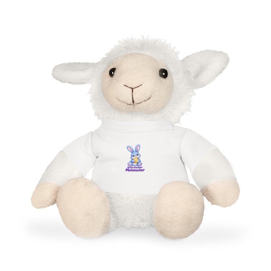 Kuscheltier Schaf mit T-Shirt Dein kleiner Mutmacher