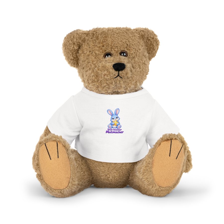 Kuscheltier Teddybär mit T-Shirt Dein kleiner Mutmacher