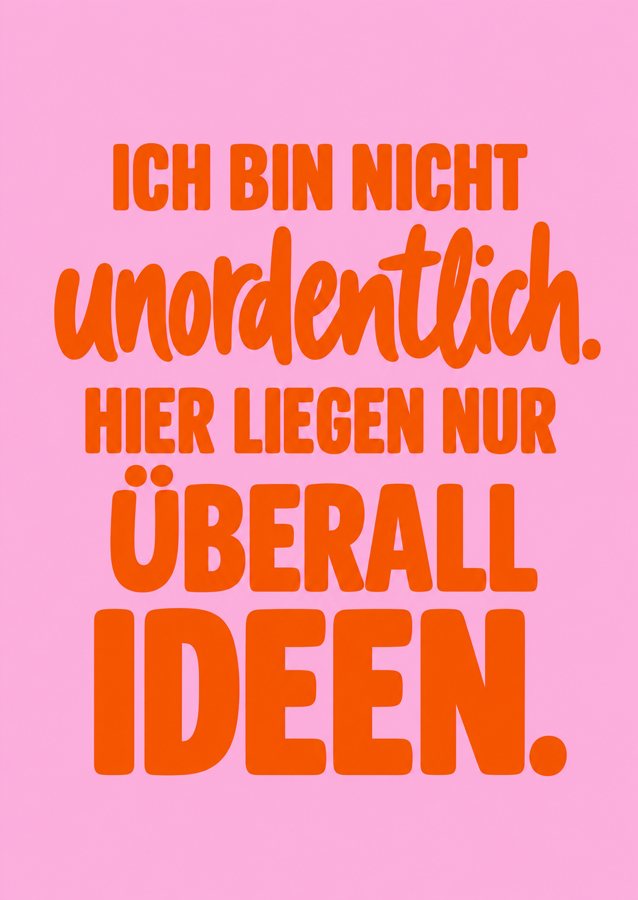 Poster „Überall Ideen.“
